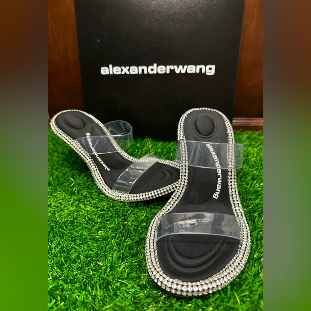 Alexander Wang Embellished Nova High Slide Sandal